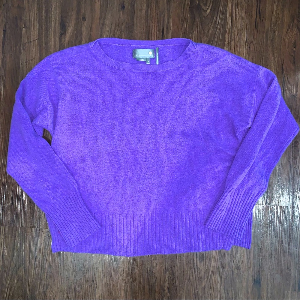 Anthropologie Purple Cashmere Sweater